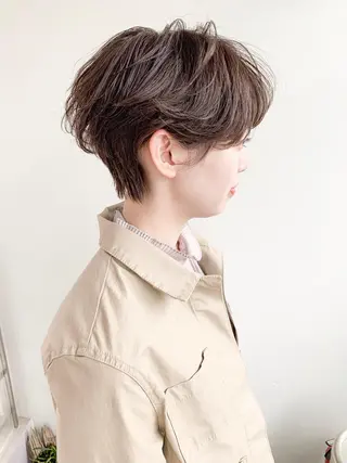 ショート カラー パーマ ショート/レイヤー なら石井知希のヘアスタイル