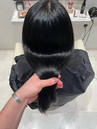 ロング カラー k-two✨たき艶感 カラー／美髪矯正のヘアスタイル