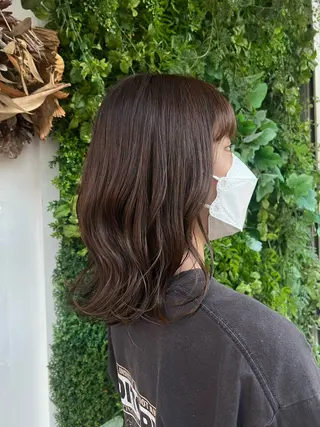 セミロング 朝が楽になる艶髪縮毛 ✨中稲明梨のヘアスタイル