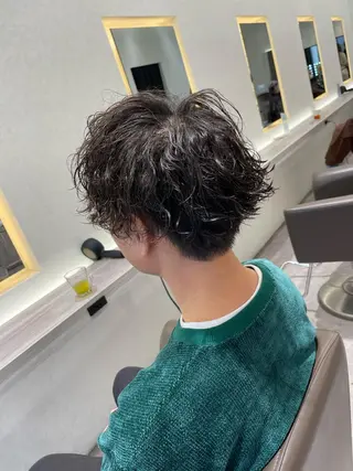 ショート パーマ メンズ Reginavita栄所属・パーマ×メッシュ/ 本日空き○/岡本一真のヘアスタイル