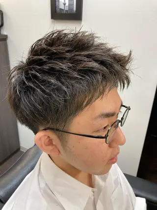 ショート パーマ 染谷 周のヘアスタイル