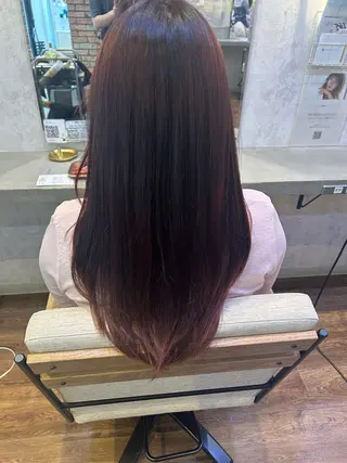 ロング カラー 尾崎 恭子のヘアスタイル