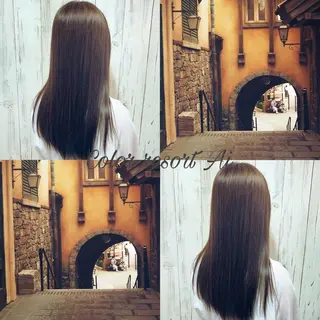ロング カラー 透明感カラー 青柳凌平のヘアスタイル