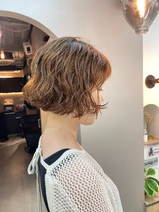 ミディアム パーマ 韓国レイヤー 船橋 徒歩5分/小川友美のヘアスタイル