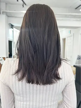 セミロング カラー レイヤーボブ/ 艶カラー/サナ🌼のヘアスタイル