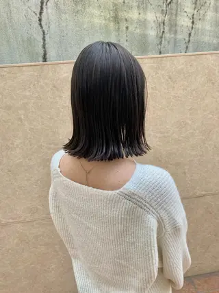 ミディアム カラー ボブ/縮毛矯正/ レイヤー/塚田のヘアスタイル