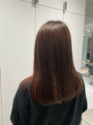 セミロング カラー ナチュラル/韓国💎 haruka 💎のヘアスタイル