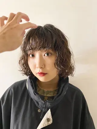 ミディアム パーマ レイヤー/パーマ /ウルフ/nabeのヘアスタイル