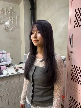 ロング カラー lico hair所属・lico hair りみのヘアスタイル