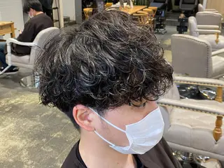 ミディアム パーマ メンズパーマ特化/ 町田甲陽✨のヘアスタイル