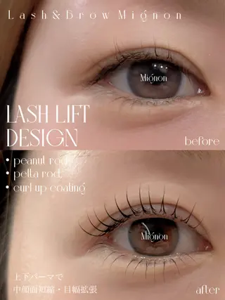 マツエク・マツパ Lash&Brow Mignonのマツエク・マツパデザイン