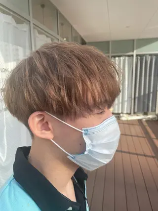 ショート カラー メンズ 🌈艶カラー× メンズパーマ永埜🌈のヘアスタイル