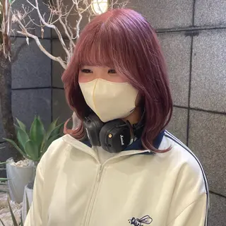 セミロング カラー 透明感カラー/ 縮毛矯正/ユイ☆彡のヘアスタイル