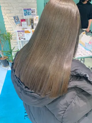 セミロング 髪質改善&縮毛矯正 池本　有宏のヘアスタイル