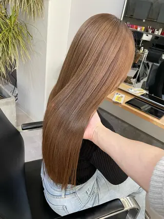 ロング カラー ミルクティーベージュ ❤︎レイヤー　MIAのヘアスタイル