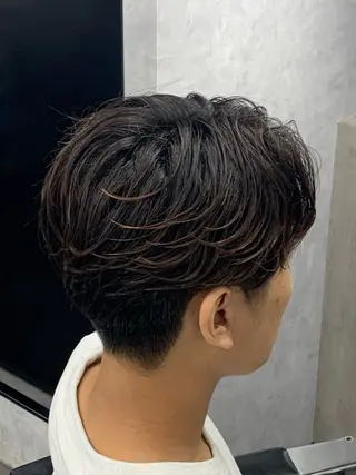 ミディアム パーマ メンズ 💈メンズ特化💈 barberコウヨウのヘアスタイル