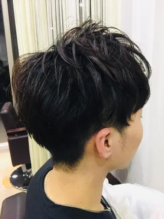 ショート パーマ メンズ 阿久津 泰幸のヘアスタイル