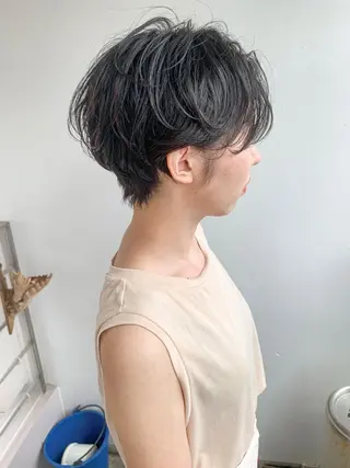 ショート パーマ ショート/レイヤー なら石井知希のヘアスタイル