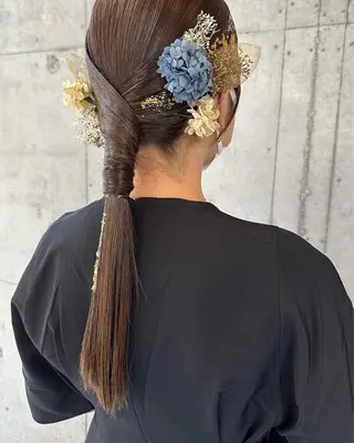 ロング ヘアアレンジ 女性に人気♪ はやしほのかのヘアスタイル