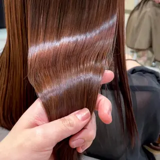 ロング カラー パーマ 心斎橋/ブリーチなし 髪質改善/レイヤーのヘアスタイル