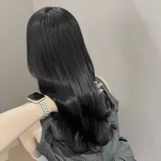 セミロング カラー akiho/透明感 カラー/グレージュのヘアスタイル