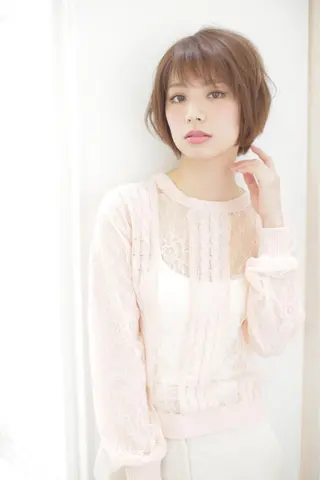 ショート カラー パーマ エイト ウメダのヘアスタイル