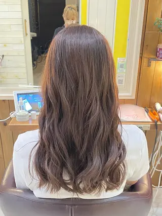 カラー 透明感/暖色カラー /ヘアアレンジ/ななのヘアスタイル