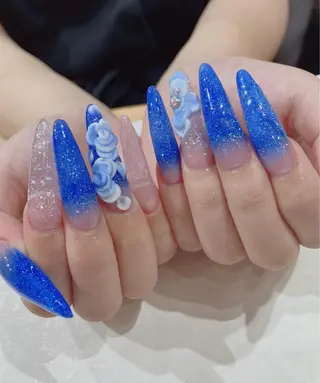 ロング JNA認定講師🌸 RIEのネイルデザイン