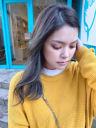 セミロング カラー 🇺🇸✂️🍟 こんあゆみのヘアスタイル