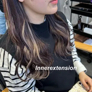 ロング プルエクステ/インナ ーカラー🦊はるなのヘアスタイル