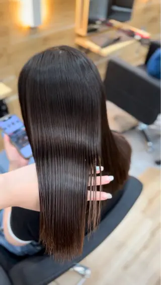 ロング パーマ 白髪ぼかし￤中央林間 ￤柳川拓哉のヘアスタイル