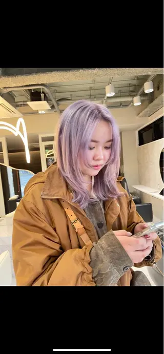 セミロング カラー 空【クウ】所属・【Chu】 ✨SERA✨のヘアスタイル