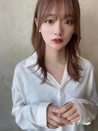 セミロング モテ髪🤍こなれヘア 藤山裕大のヘアスタイル