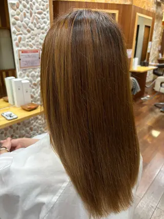 セミロング よしかわ あいか/京都美容室のヘアスタイル