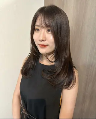 セミロング Sherry/R 三川町　木村祐里奈のヘアスタイル