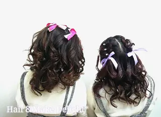 セミロング ヘアアレンジ Hair&Make Delight*のヘアスタイル