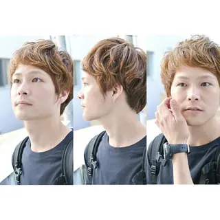 ショート メンズ パーマ 樋口 千尋のヘアスタイル