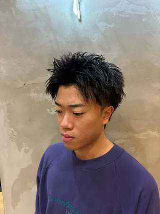 メンズ 渋谷駅/ボブパーマ/ レイヤー/ケンコウのヘアスタイル