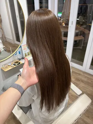 ロング カラー Risa🐈⬛/ グレージュ/透明感のヘアスタイル