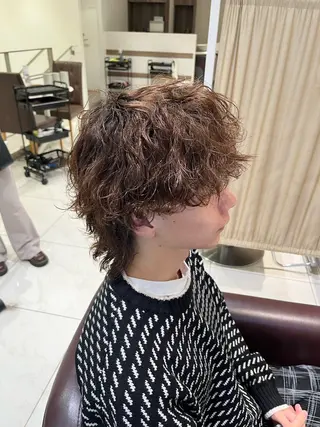 パーマ メンズ 佐々木 拓海のヘアスタイル