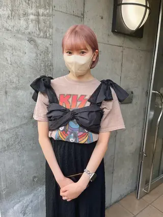 ショート カラー ミルクティーベージュ 🌿店長 清水ひとみのヘアスタイル