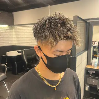 ショート カラー パーマ メンズ メンズ特化/パーマ/ メッシュ/竜成のヘアスタイル