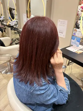 ミディアム カラー 🎀推し活カラー/ ピンクカラー/のののヘアスタイル