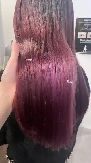 ロング カラー 原 麻耶のヘアスタイル