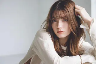 セミロング 切りっぱなしボブ /銀座/ケンタロウのヘアスタイル