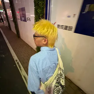 カラー メンズ ブリーチカラー💛 モテ髪💛AMIのヘアスタイル