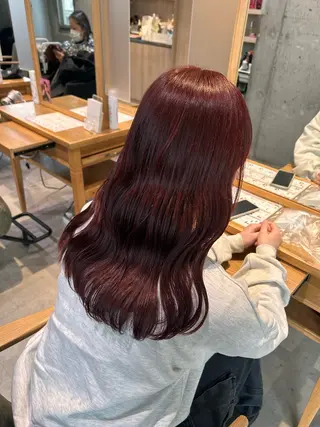セミロング カラー 𝐚𝐨𝐢🩰/ 酸性ストレートのヘアスタイル