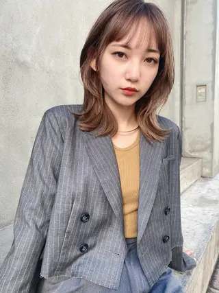 ミディアム 鎌倉 彩のヘアスタイル