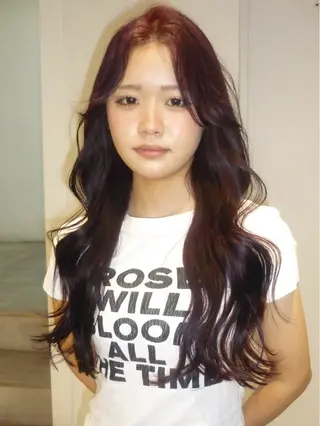 ロング 🌟暖色系ハイトーン 🌟AIのヘアスタイル