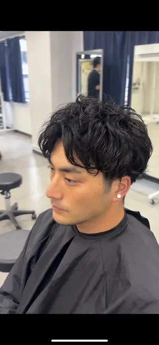 ショート パーマ メンズ トレンド🔥メンズ 特化⚡️網野裕希のヘアスタイル